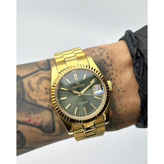 Custom Grand Seiko Mod • Gold Green GS President • 36mm